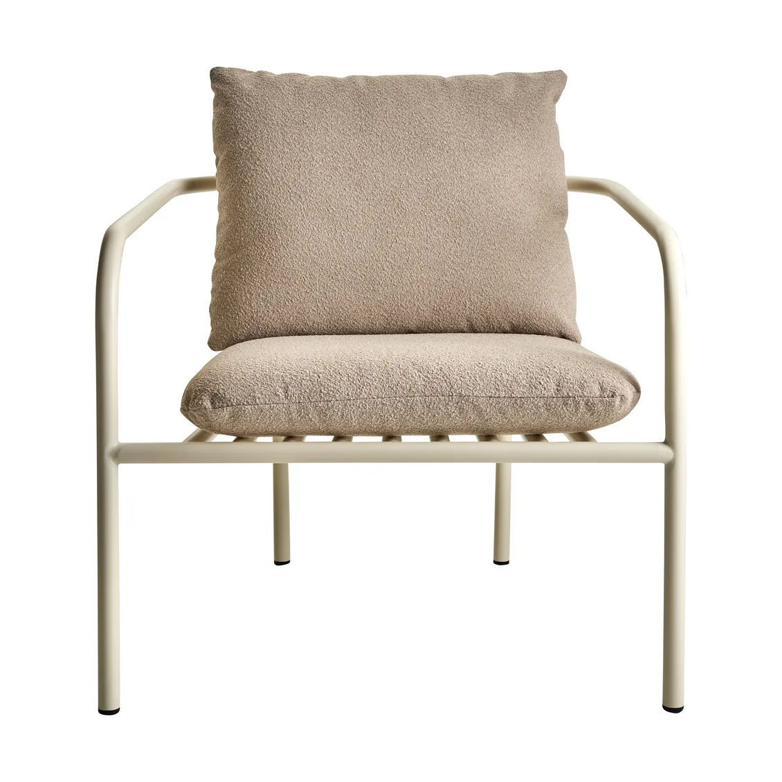 Fotel lounge Bendt, Teddy beige-pearl white Brafab