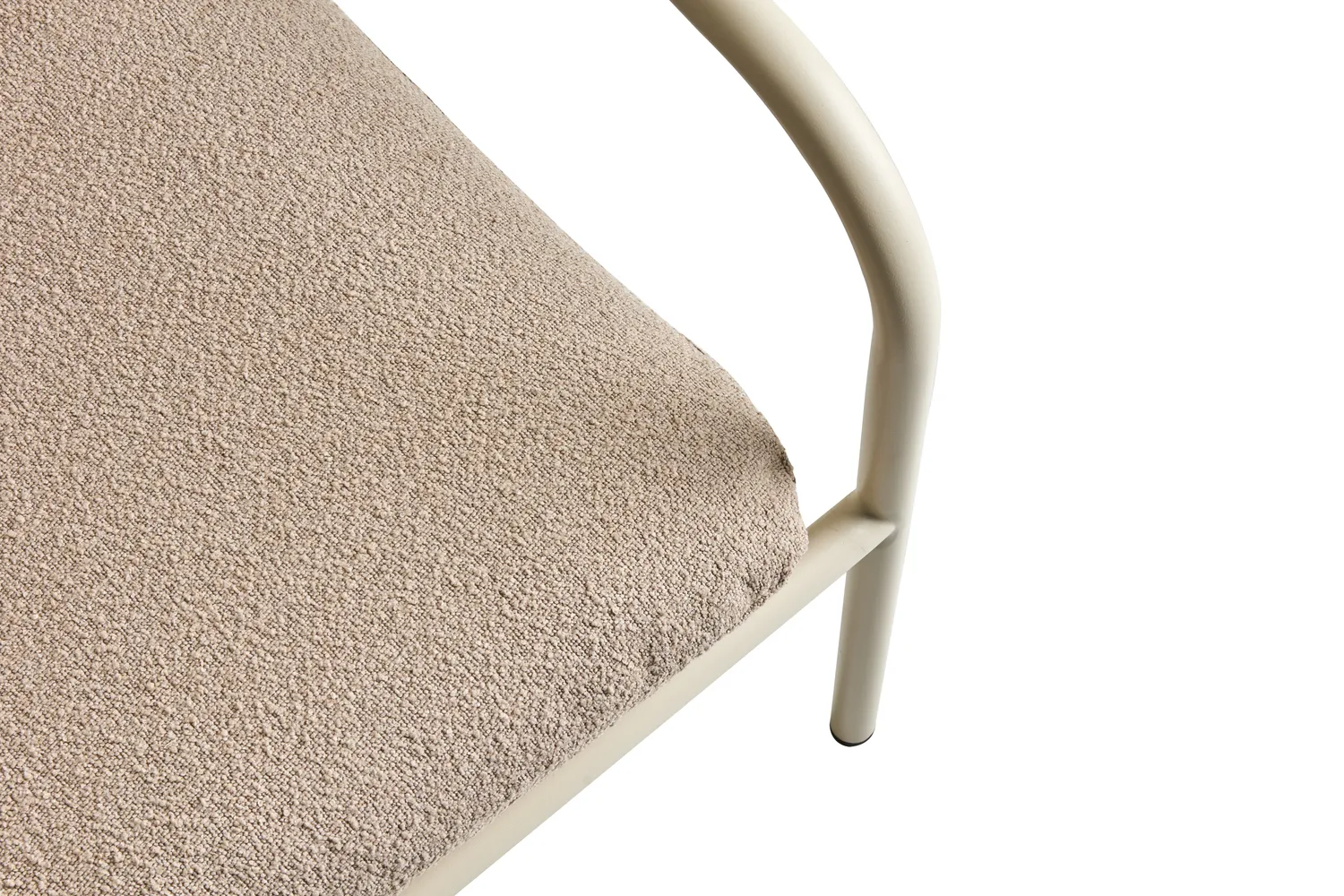 Fotel lounge Bendt, Teddy beige-pearl white Brafab