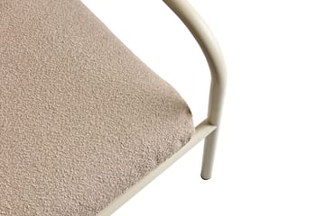 Fotel lounge Bendt - Teddy beige-pearl white - Brafab