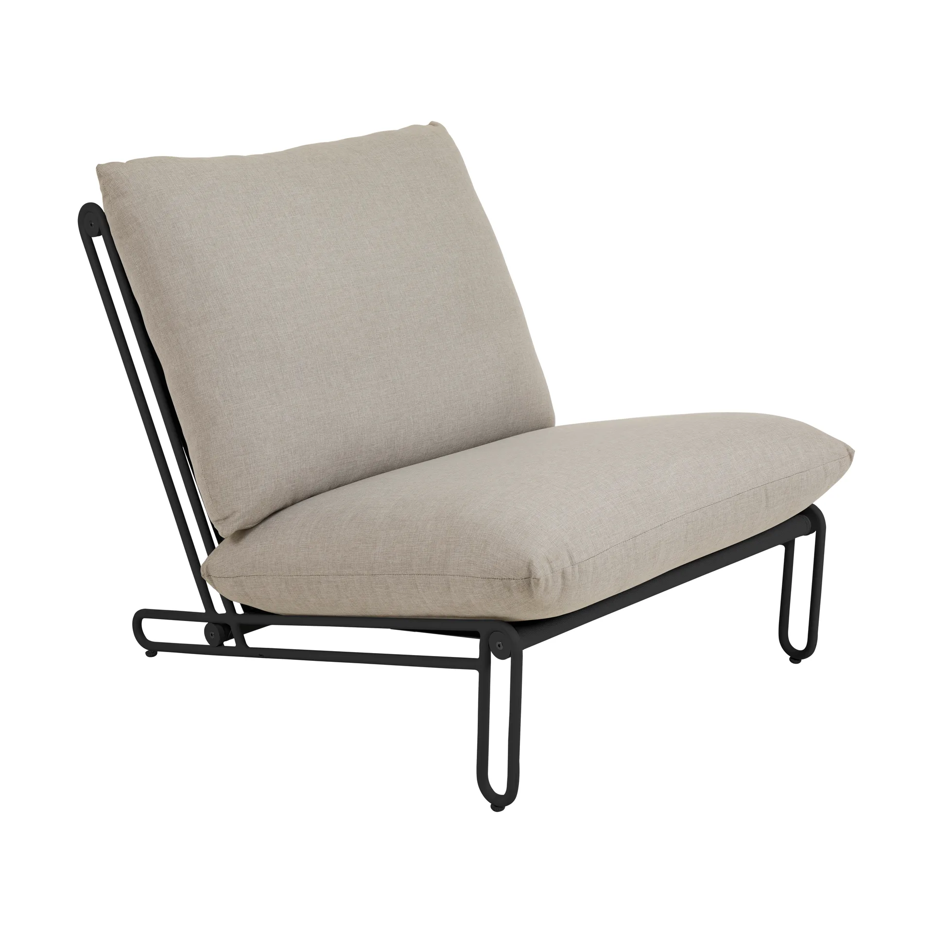 Fotel lounge Blixt, Czarny-clay beige Brafab