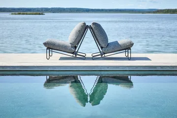 Fotel lounge Blixt - Czarny-teddy ant - Brafab