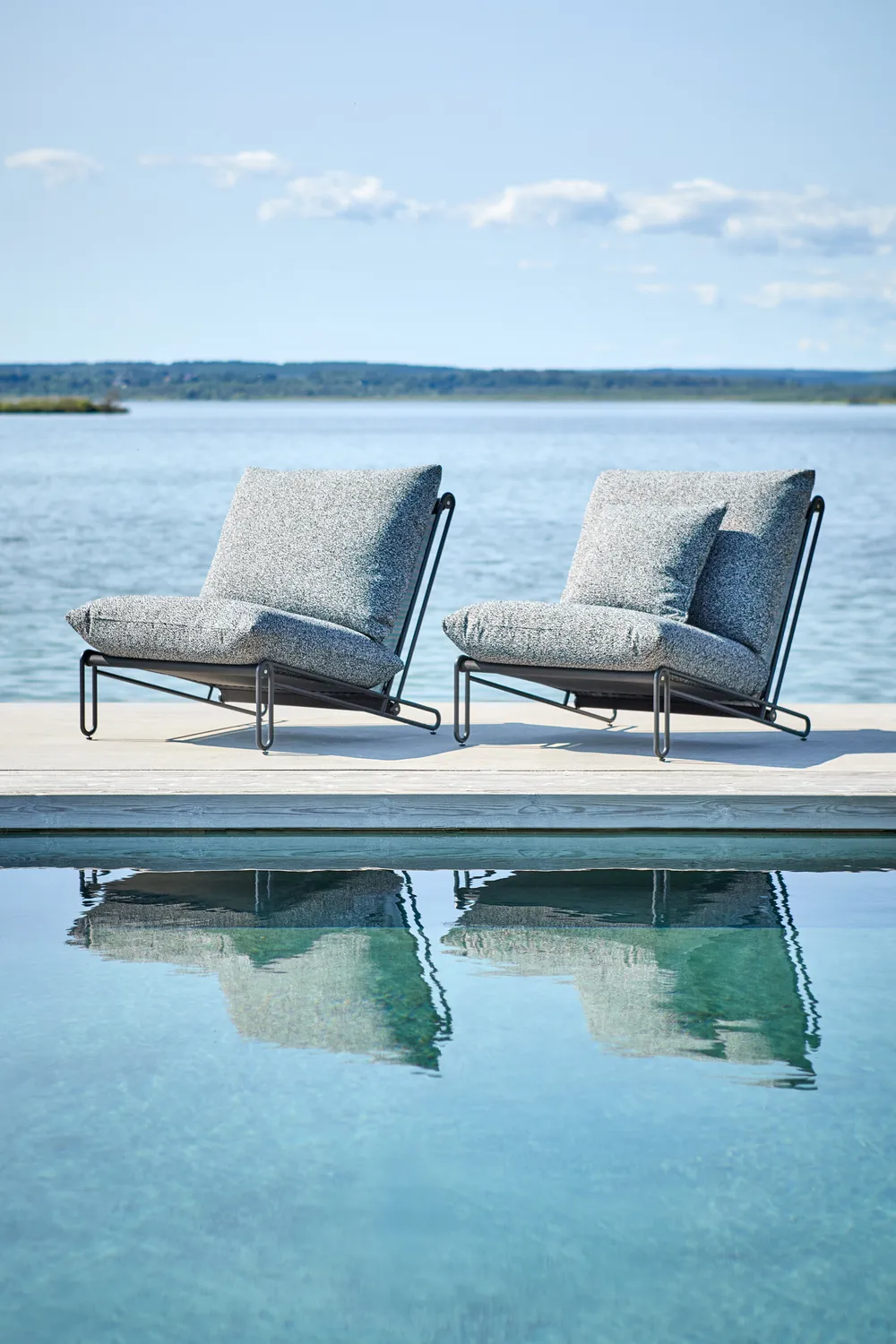 Fotel lounge Blixt, Czarny-teddy ant Brafab