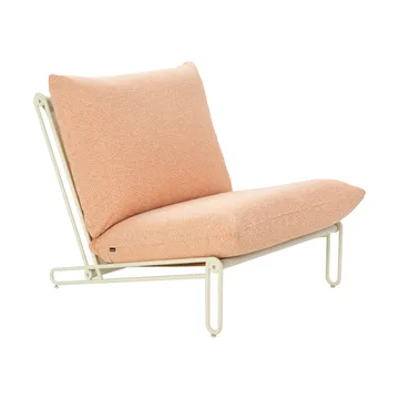 Fotel lounge Blixt - Pearl white-teddy orange - Brafab