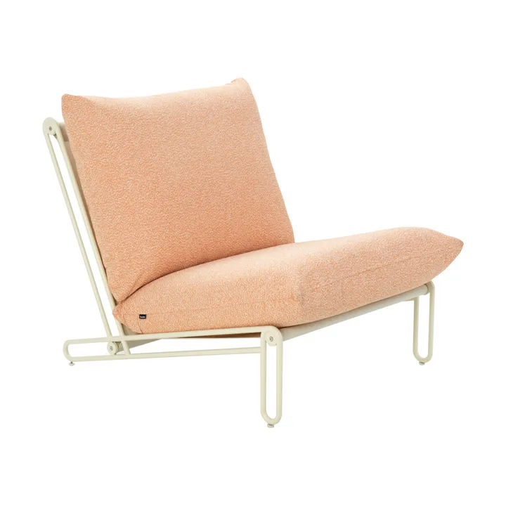 Fotel lounge Blixt - Pearl white-teddy orange - Brafab