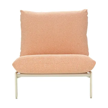 Fotel lounge Blixt - Pearl white-teddy orange - Brafab