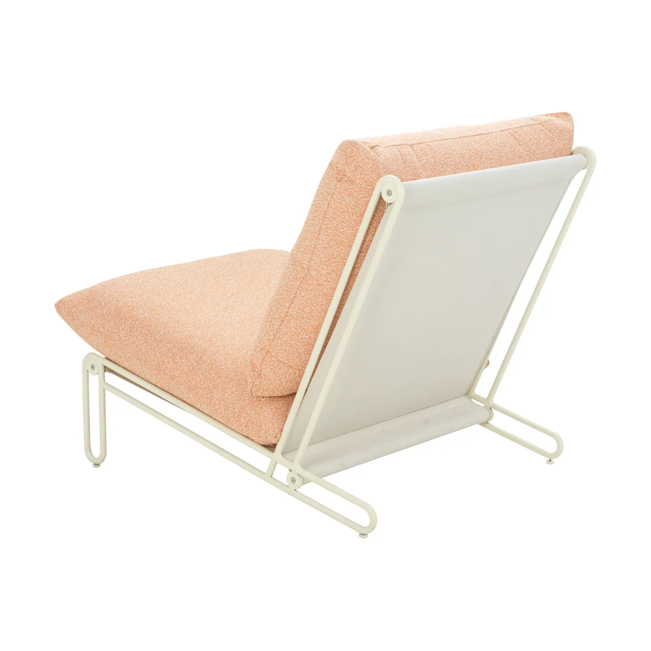 Fotel lounge Blixt, Pearl white-teddy orange Brafab