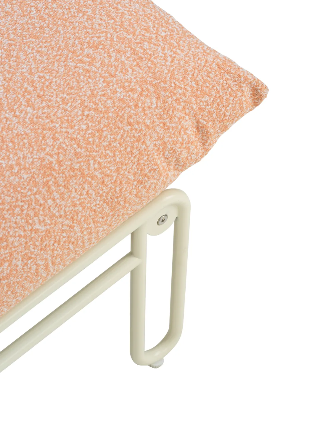 Fotel lounge Blixt, Pearl white-teddy orange Brafab