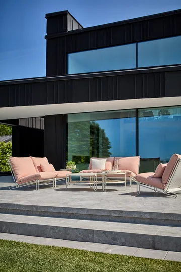 Fotel lounge Blixt - Pearl white-teddy orange - Brafab