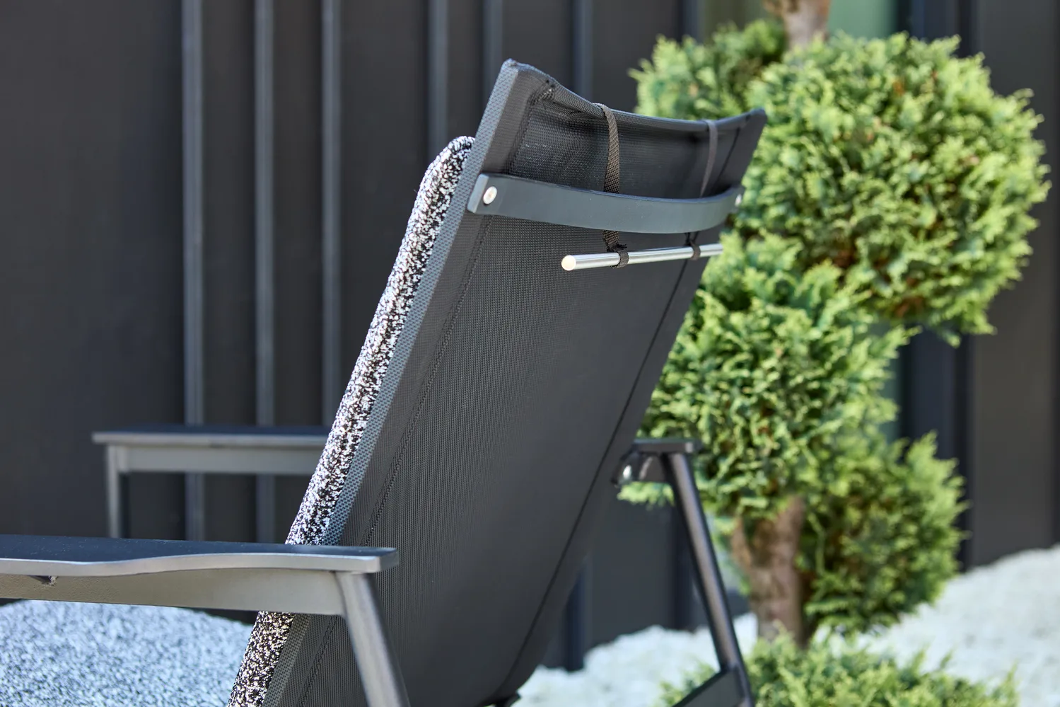 Fotel lounge Soro, Czarny-teddy ant Brafab