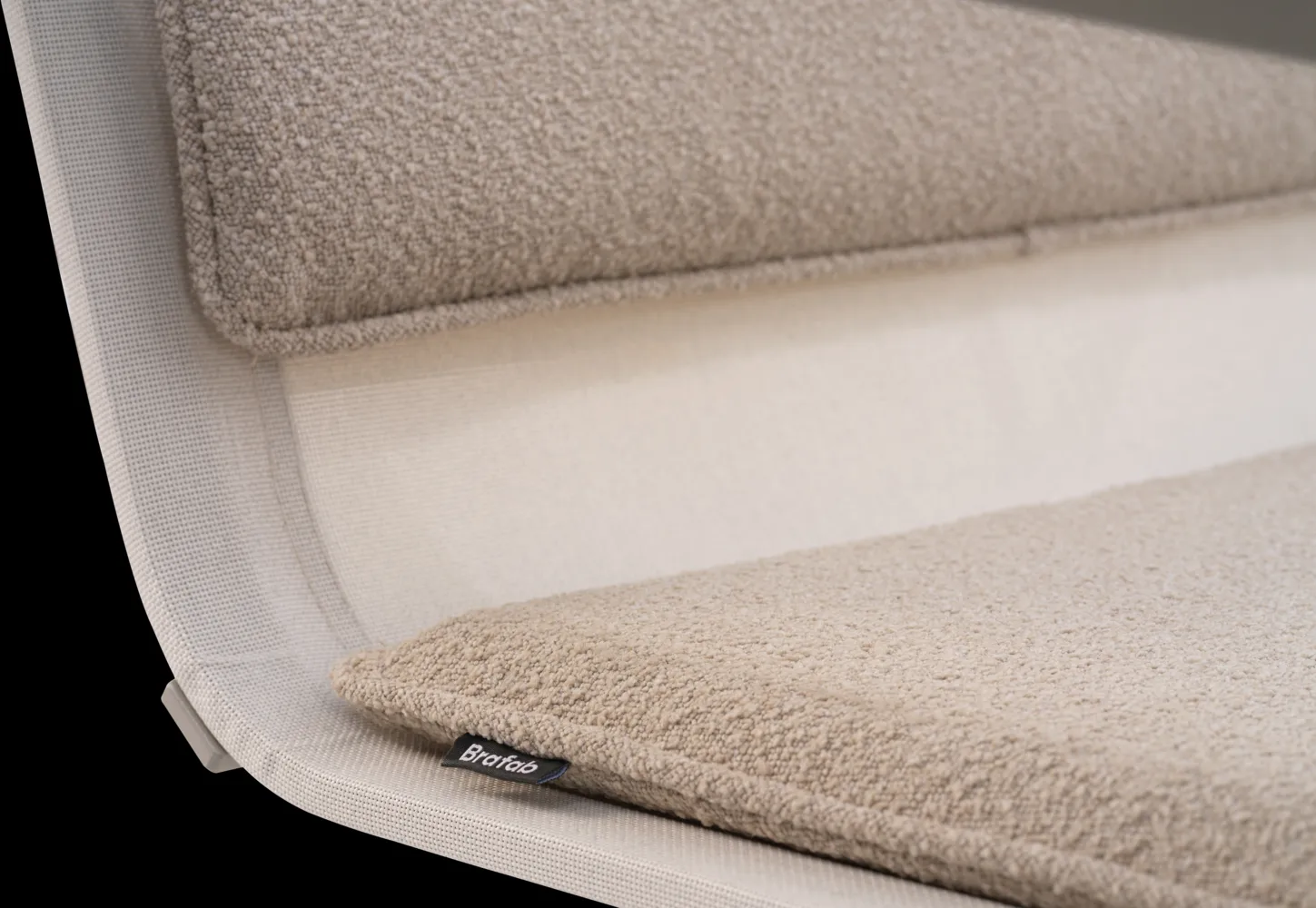 Fotel lounge Soro, Khaki-teddy beige Brafab