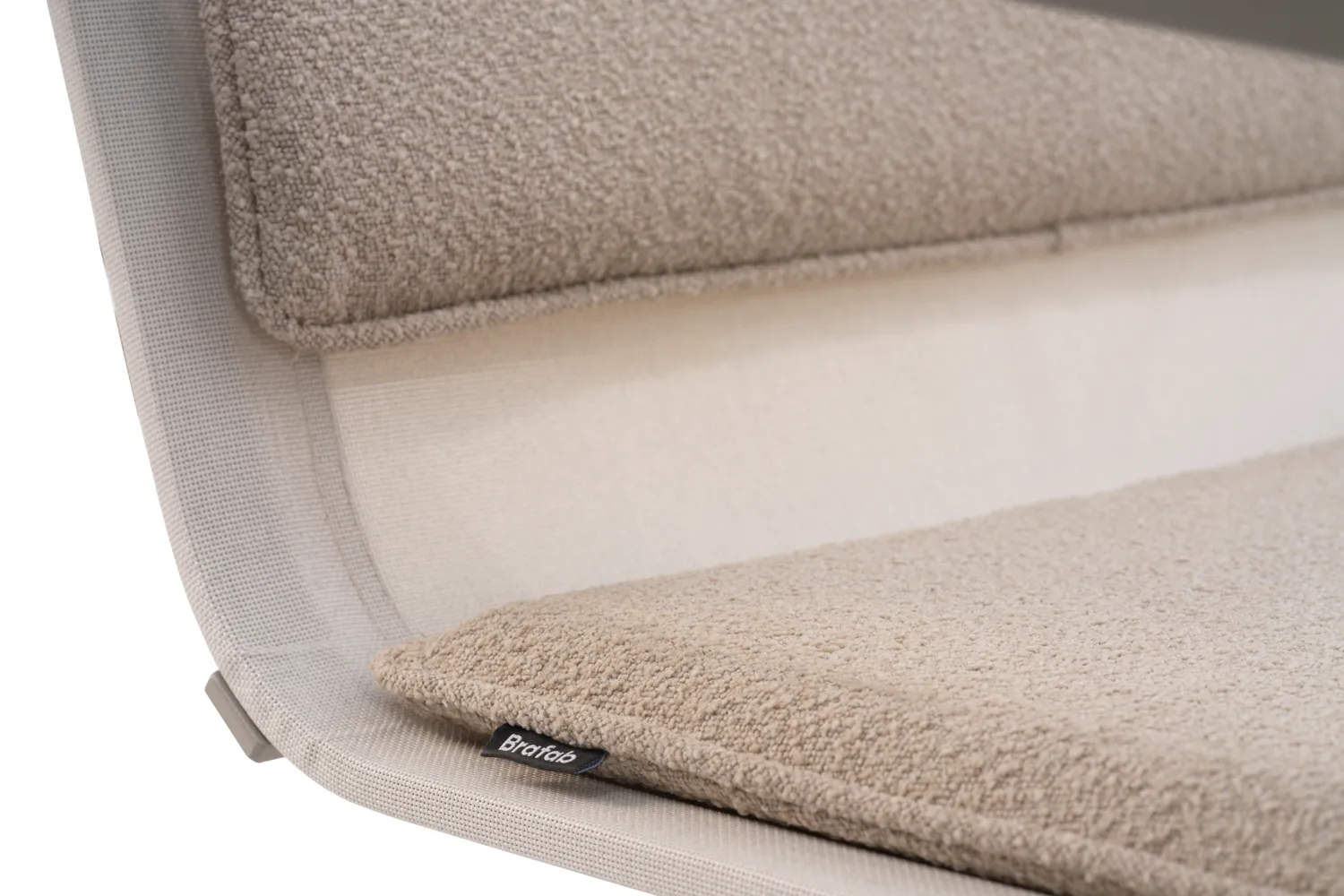 Fotel lounge Soro, Khaki-teddy beige Brafab