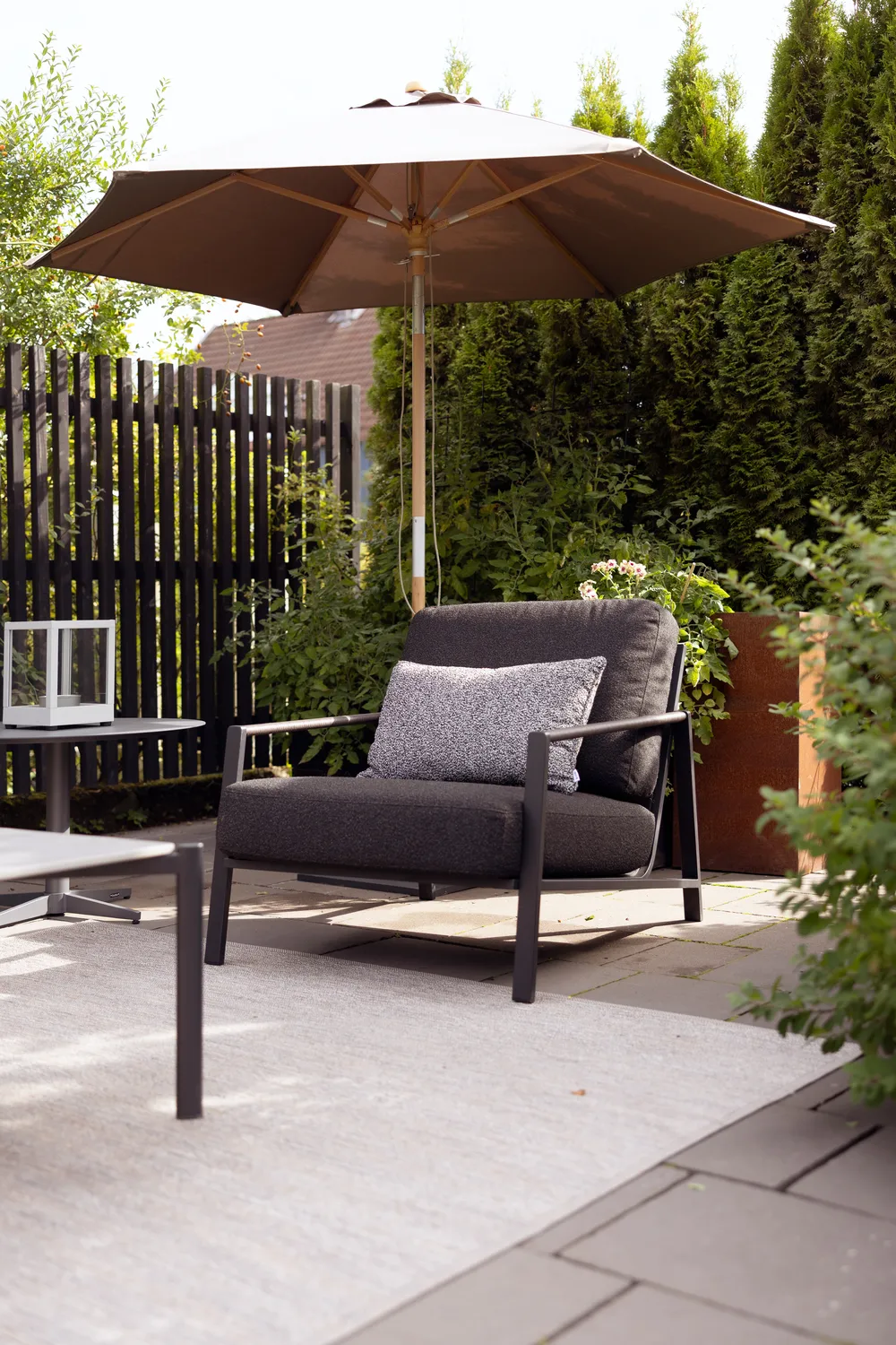 Fotel Lyra, Czarny-teddy black Brafab