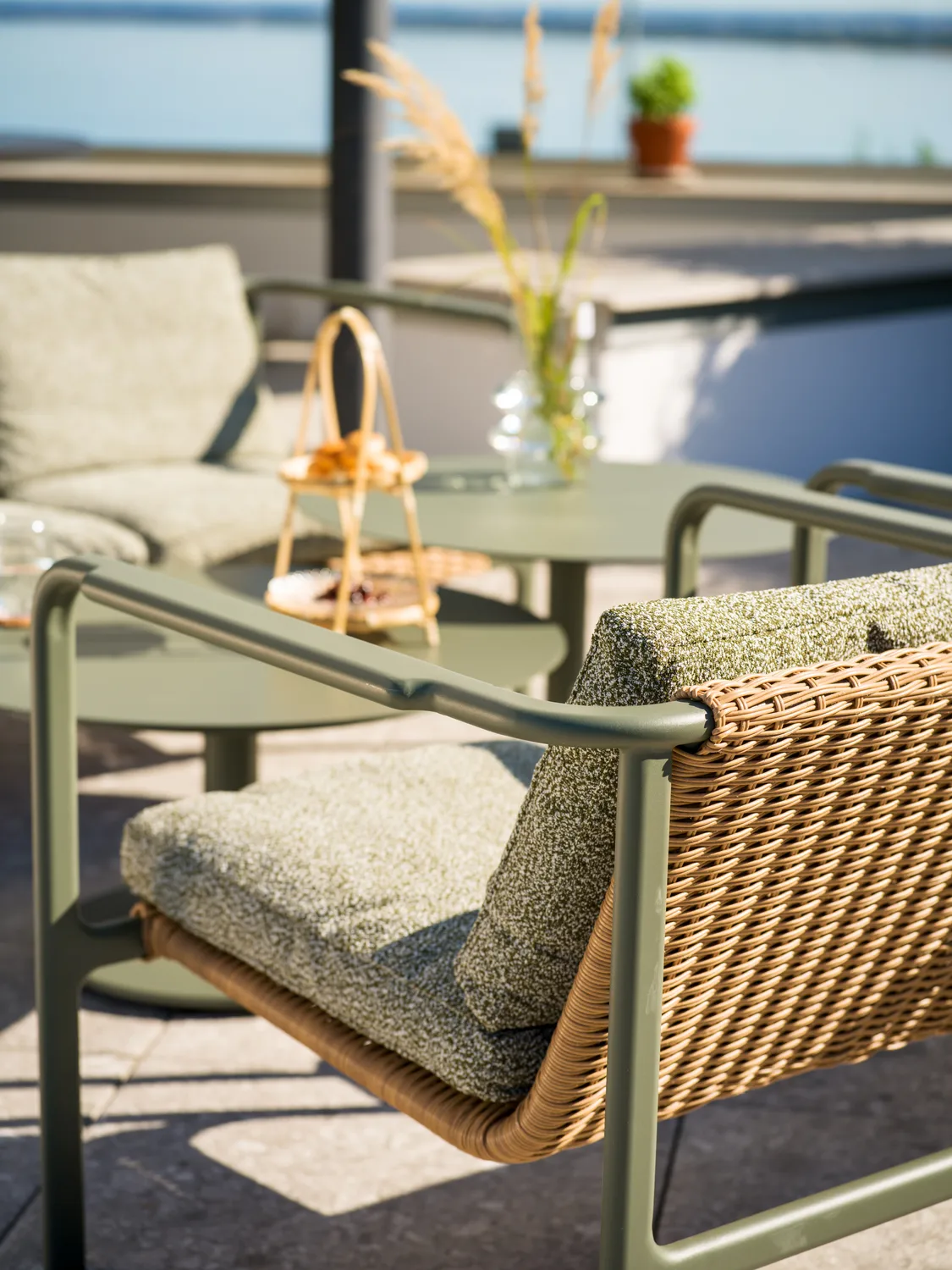 Fotel Motty, Nordic green-teddy verde Brafab