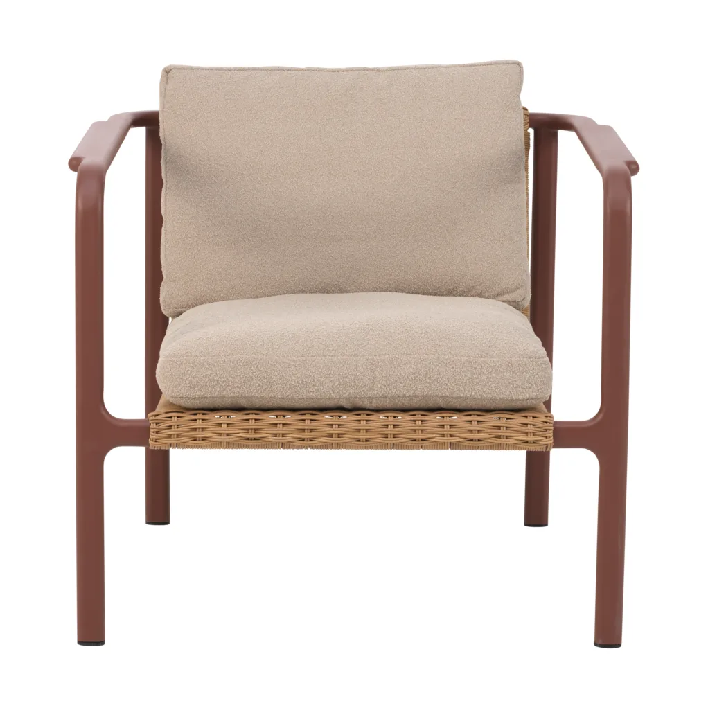 Fotel Motty, Zin red-teddy beige Brafab