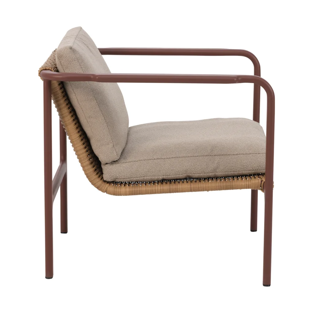 Fotel Motty, Zin red-teddy beige Brafab