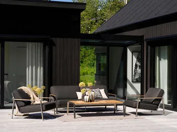 Fotel Naos - Stal nierdzewna-nearly black - Brafab