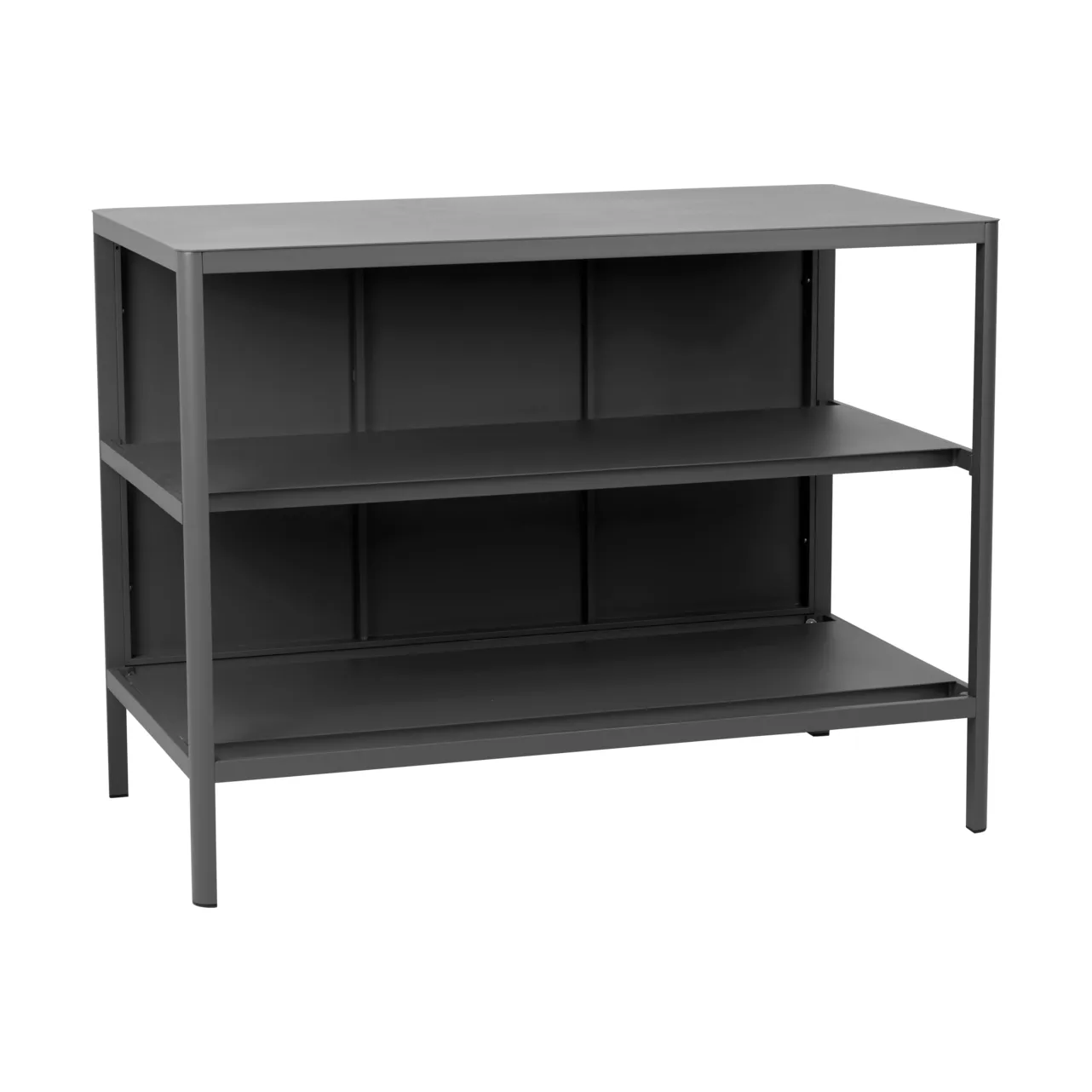 Kelia kuchnia ogrodowa ławka z półkami, Antracyt, 121x91x64 cm Brafab