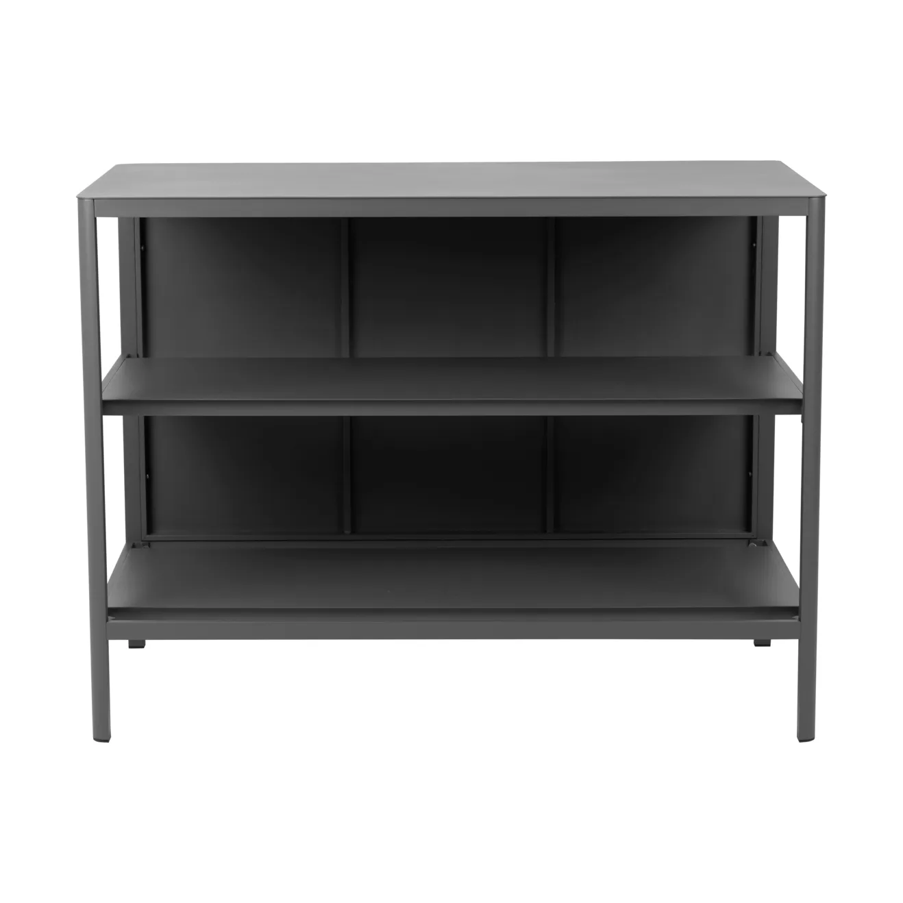 Kelia kuchnia ogrodowa ławka z półkami, Antracyt, 121x91x64 cm Brafab