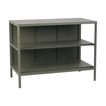 Kelia kuchnia ogrodowa ławka z półkami - Nordic green, 121x91x64 cm - Brafab