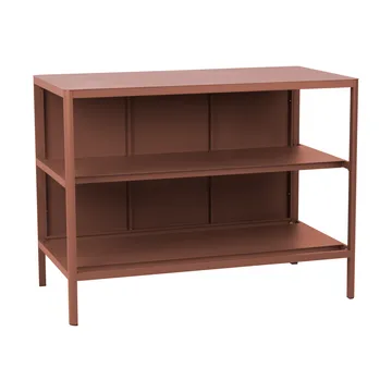 Kelia kuchnia ogrodowa ławka z półkami - Zin red, 121x91x64 cm - Brafab