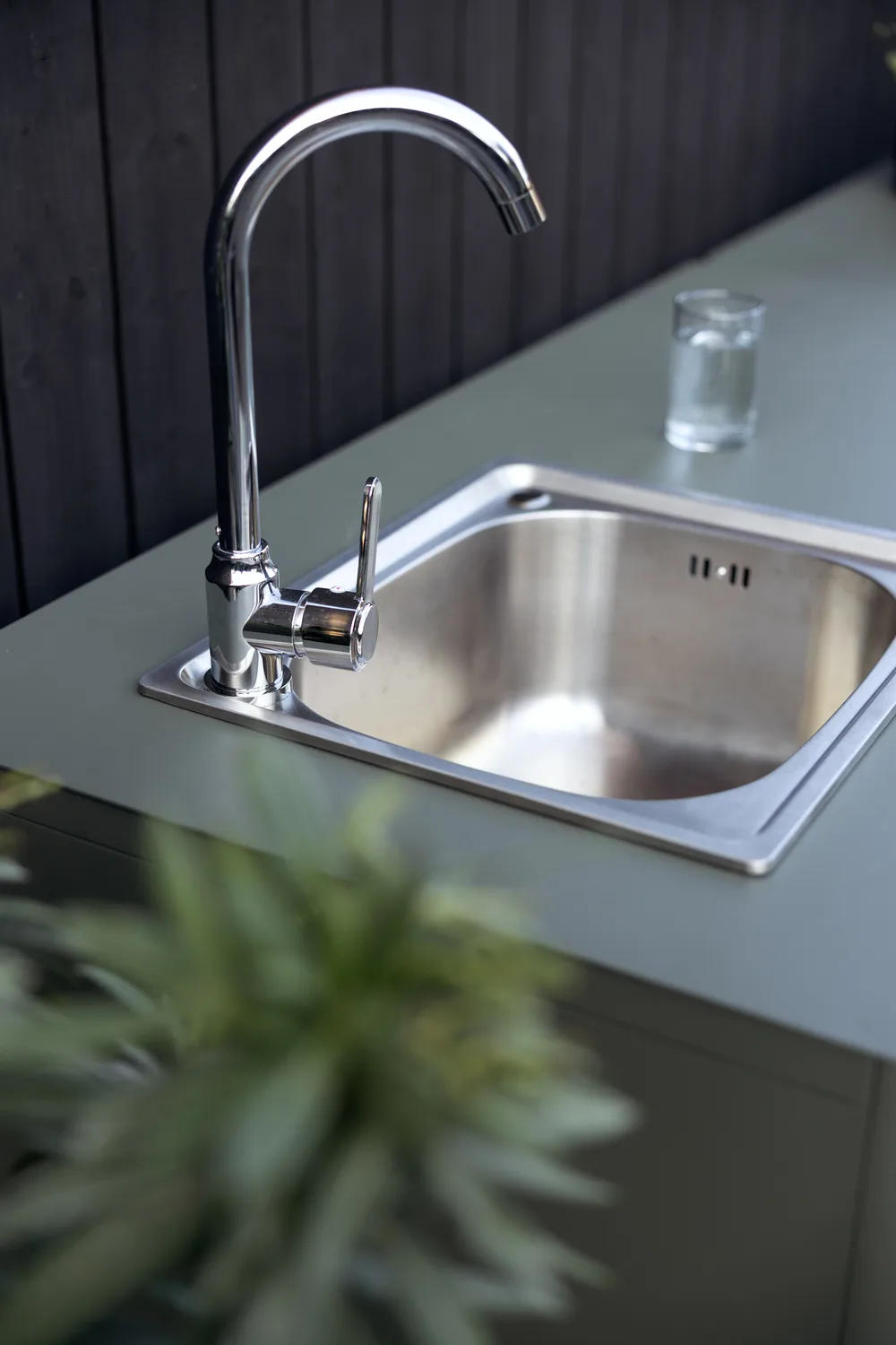 Kelia kuchnia ogrodowa szafka dolna z zlewem, Nordic green, 121x90x64 Brafab