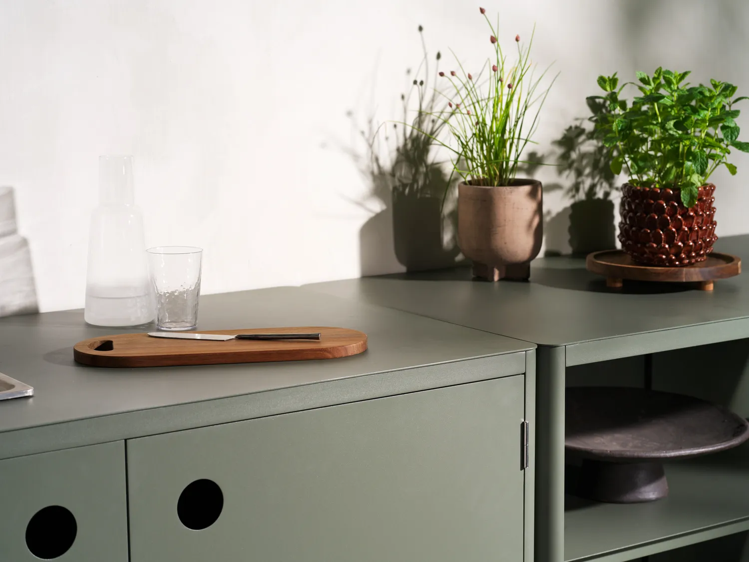 Kelia kuchnia ogrodowa szafka dolna z zlewem, Nordic green, 121x90x64 Brafab