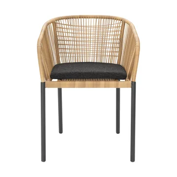 Krzesło z podłokietnikami Delta  - Antracyt-naturalny - Brafab