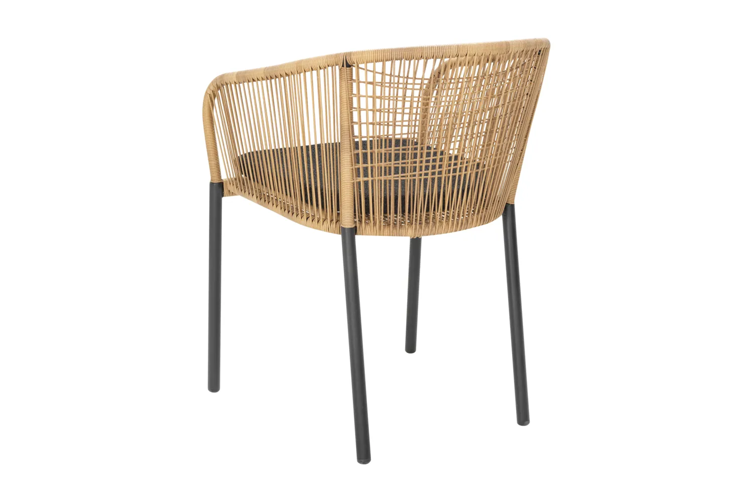 Krzesło z podłokietnikami Delta , Antracyt-naturalny Brafab