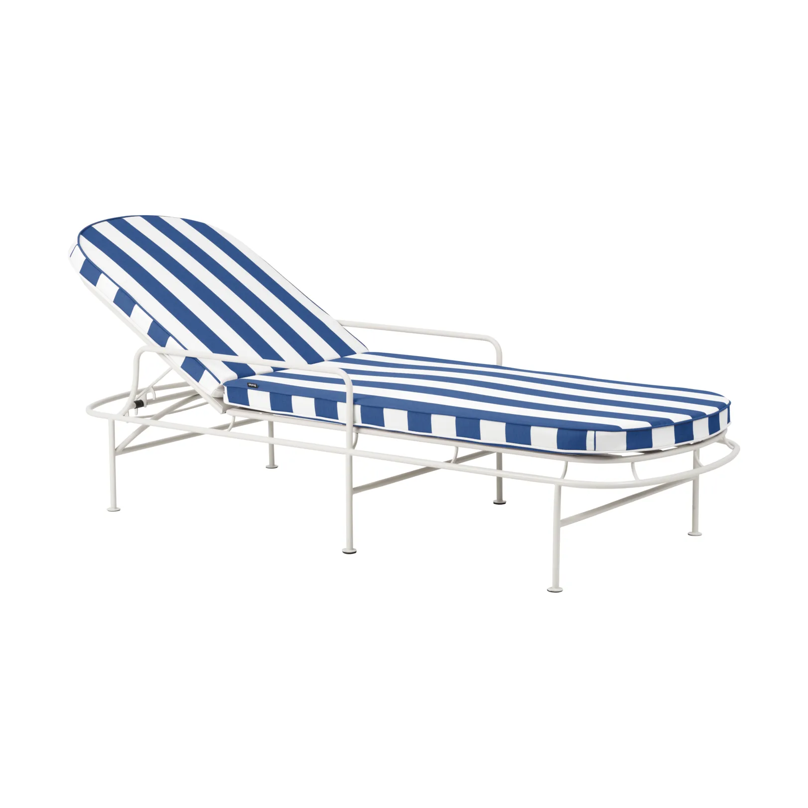 Leżanka Arts 196×96 cm, Soft White-blue stripes Brafab
