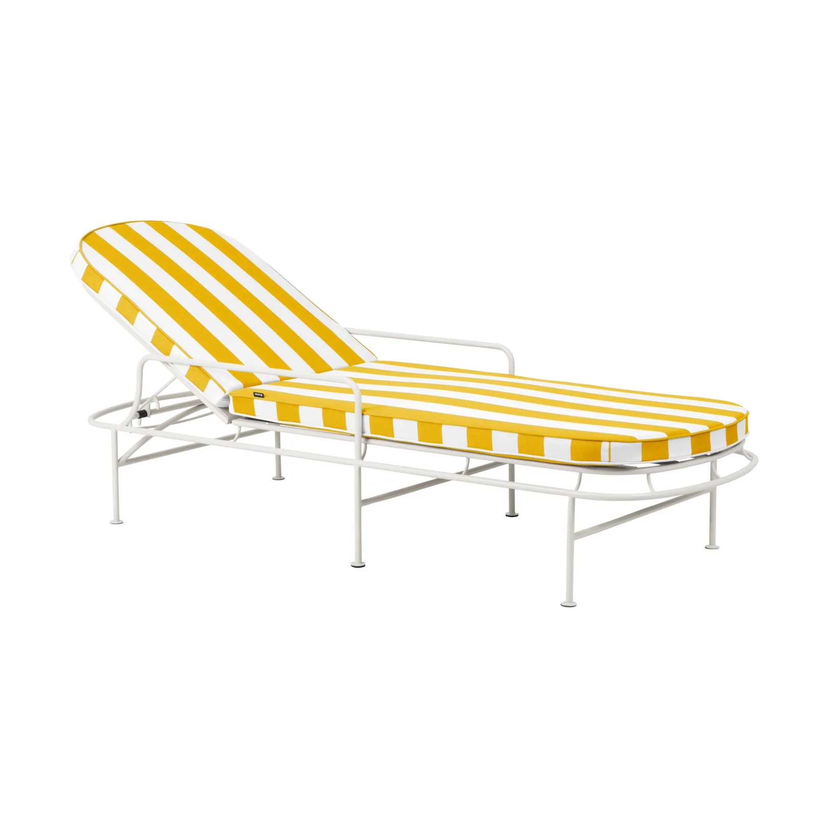 Leżanka Arts 196×96 cm, Soft White-yellow stripes Brafab