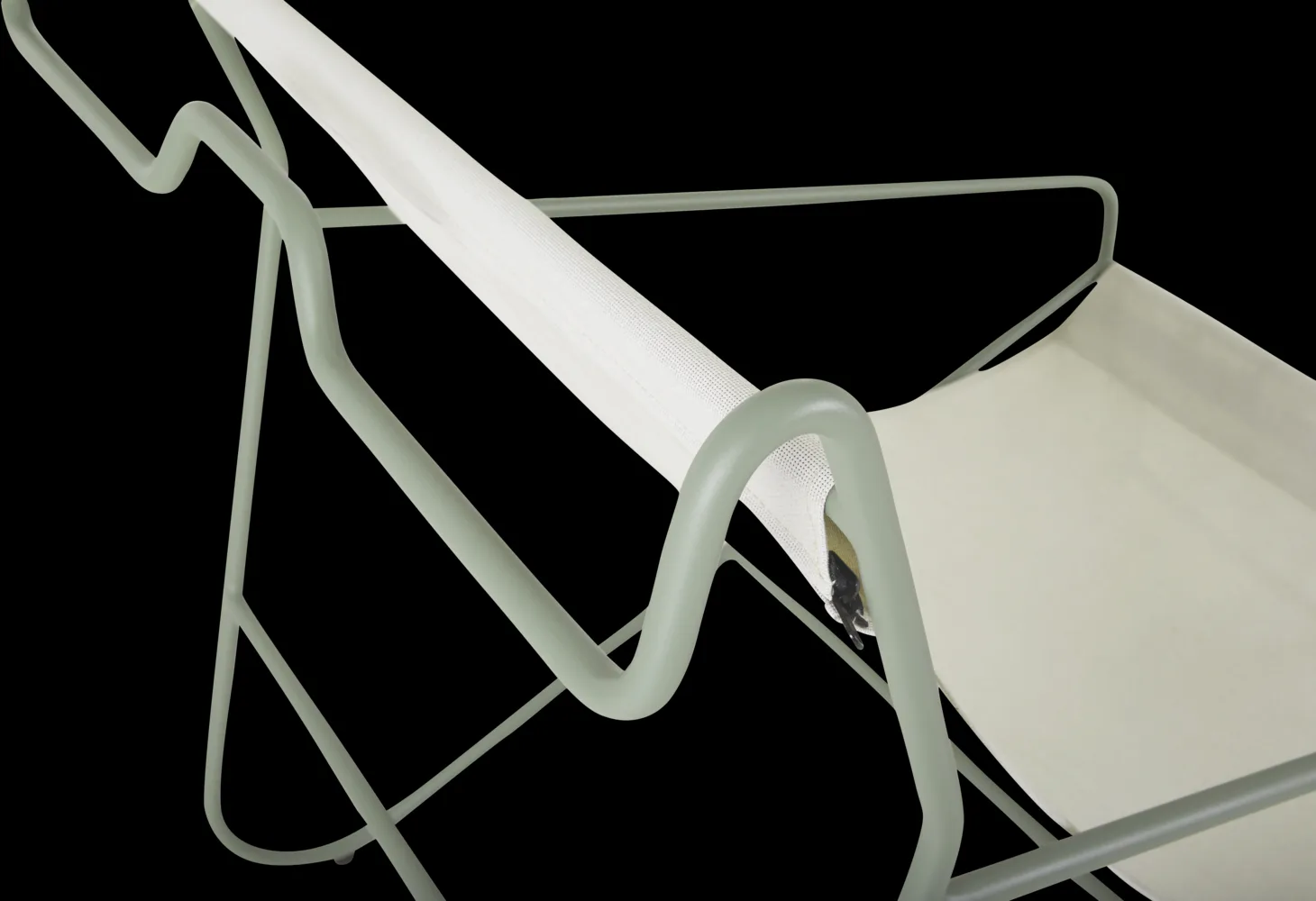 Lounge fotel Poul Chair, Dusty green-biały Brafab