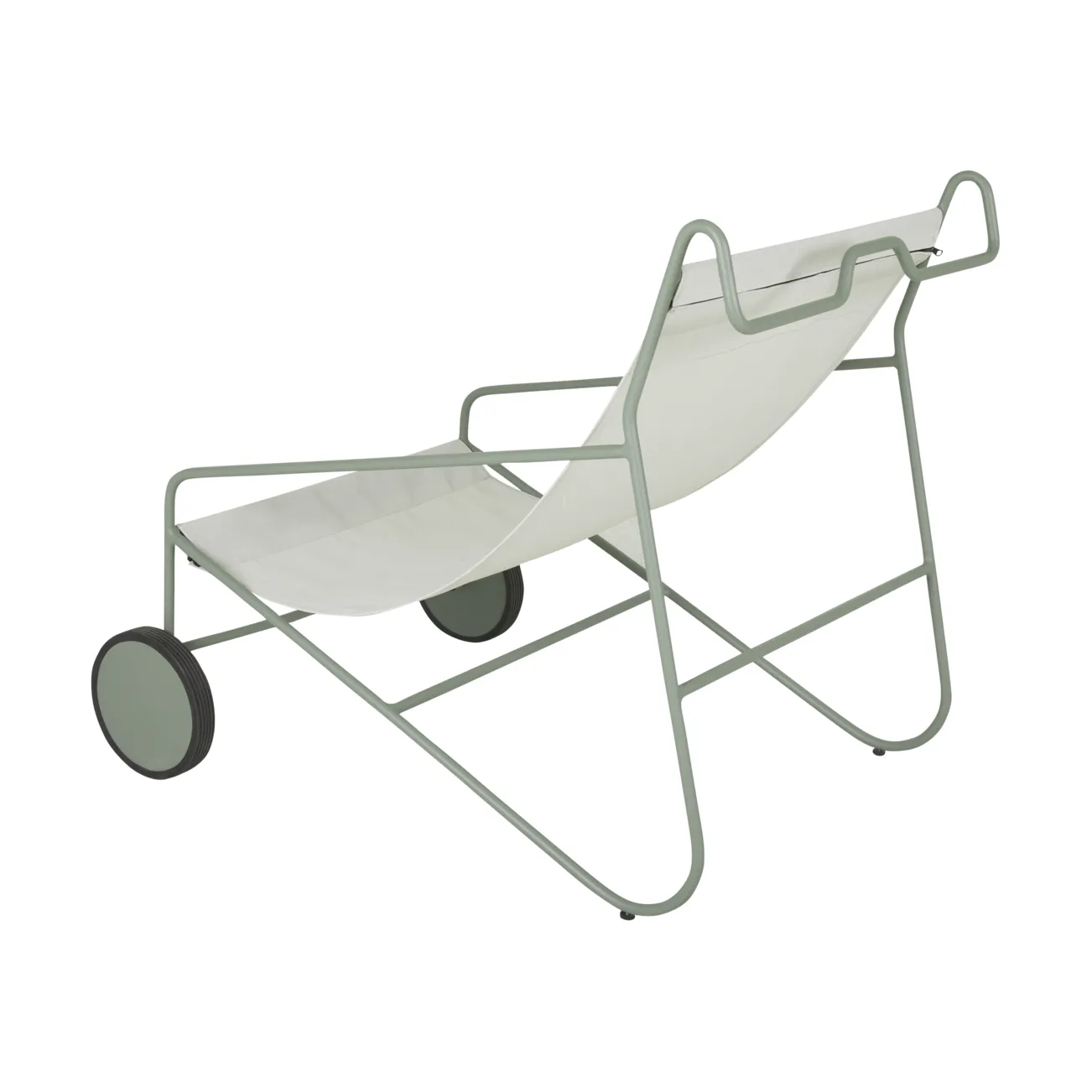 Lounge fotel Poul Chair, Dusty green-biały Brafab