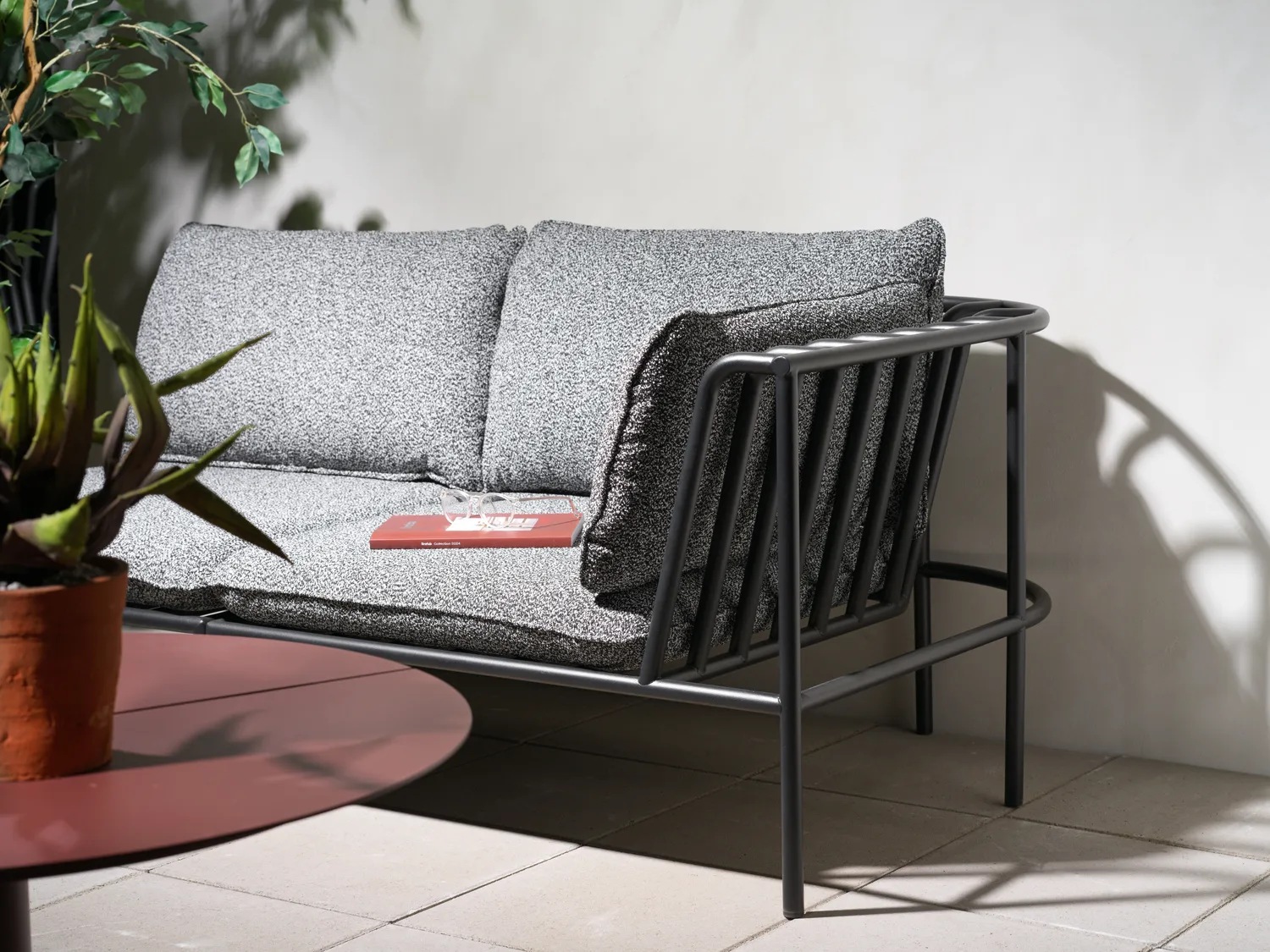 Moduł sofy Collier, Czarny-teddy ant, element środkowy Brafab