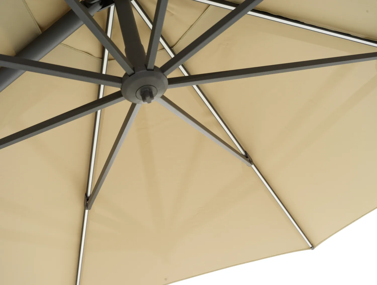 Parasol Cilento, Light grey-khaki Brafab