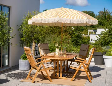 Parasol Gatsby - Yellow stripe, Ø256 cm - Brafab