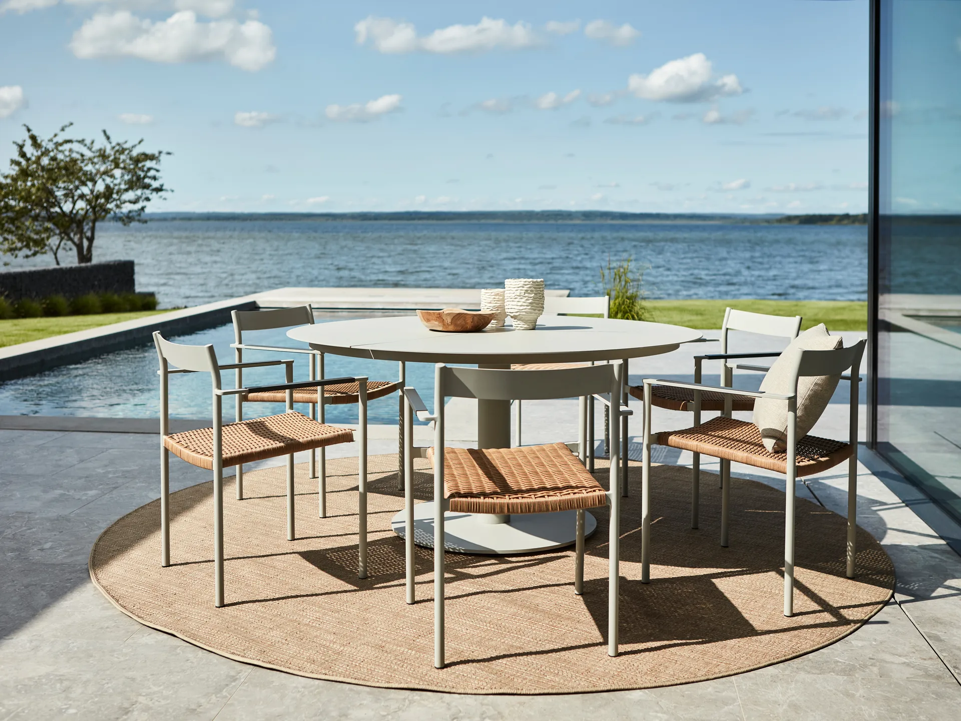 Peace stół do jadalni Ø150 cm Nordic green Brafab