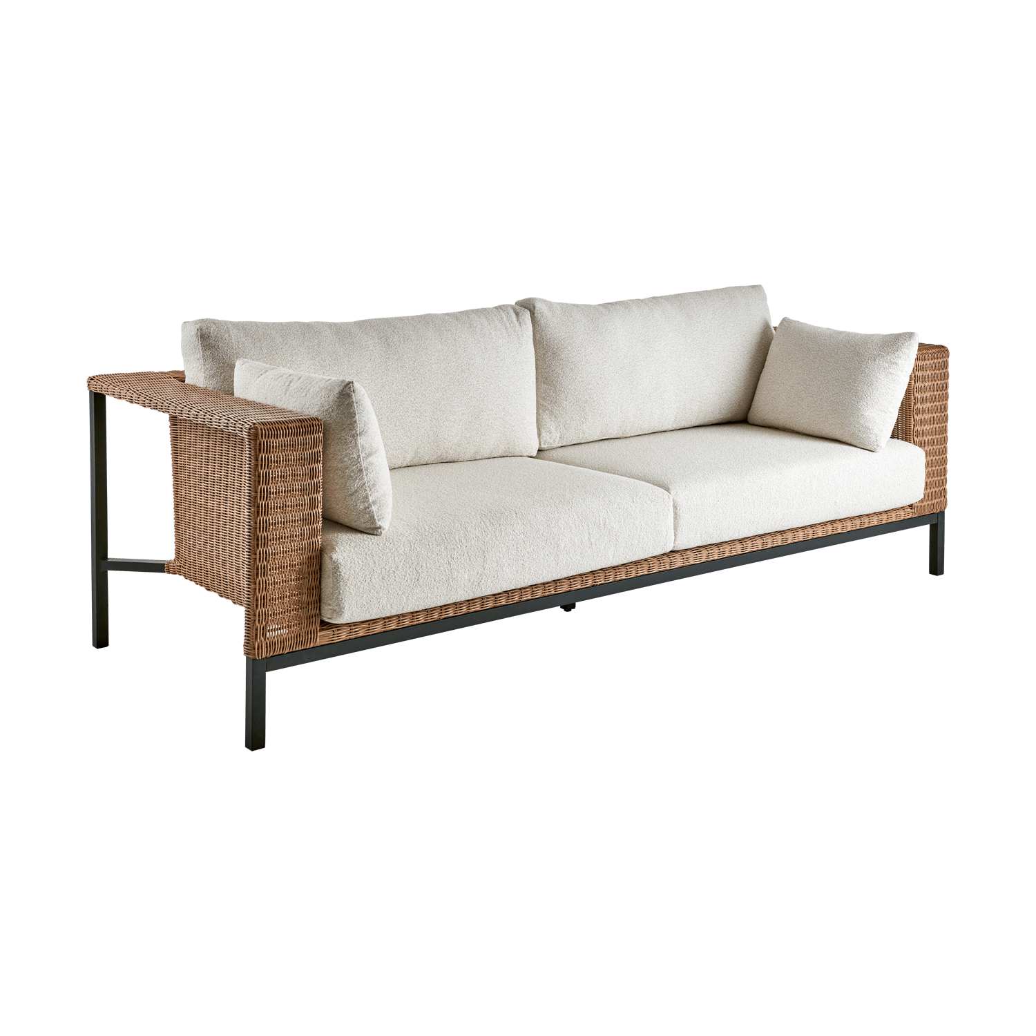 Brafab Shell sofa Teddy rice-czarny | Skandynawski Design | Czarny