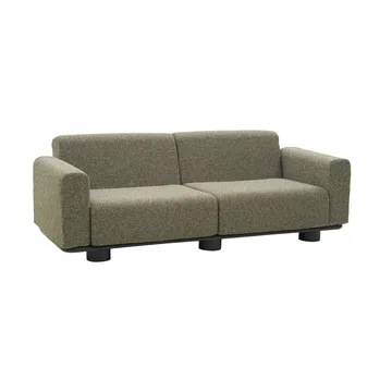 Sofa Bolster - Antracyt-teddy verde, 2,5-miejscowa - Brafab
