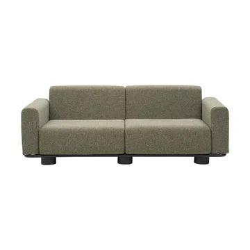 Sofa Bolster - Antracyt-teddy verde, 2,5-miejscowa - Brafab