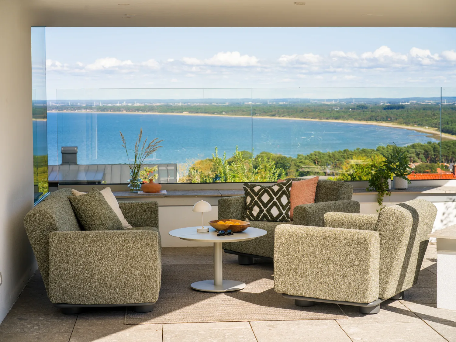 Sofa Bolster, Antracyt-teddy verde, 2,5-miejscowa Brafab