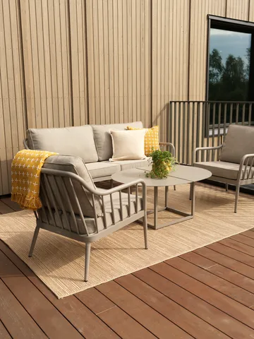 Sofa Coleville - Khaki-burlap beige, 3-miejscowa - Brafab