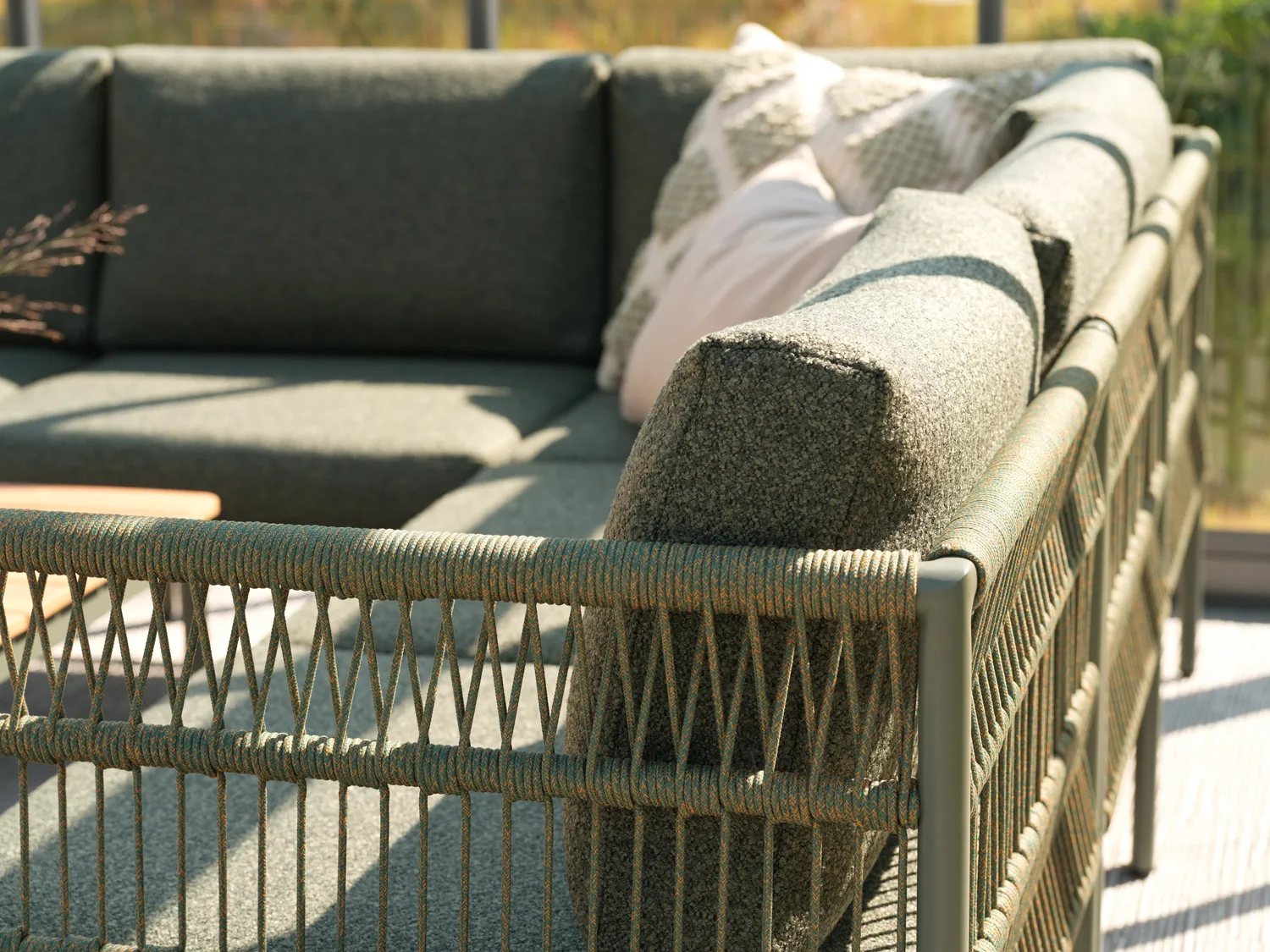 Sofa modułowa Reno, Nordic green-raw avocado, narożnik Brafab