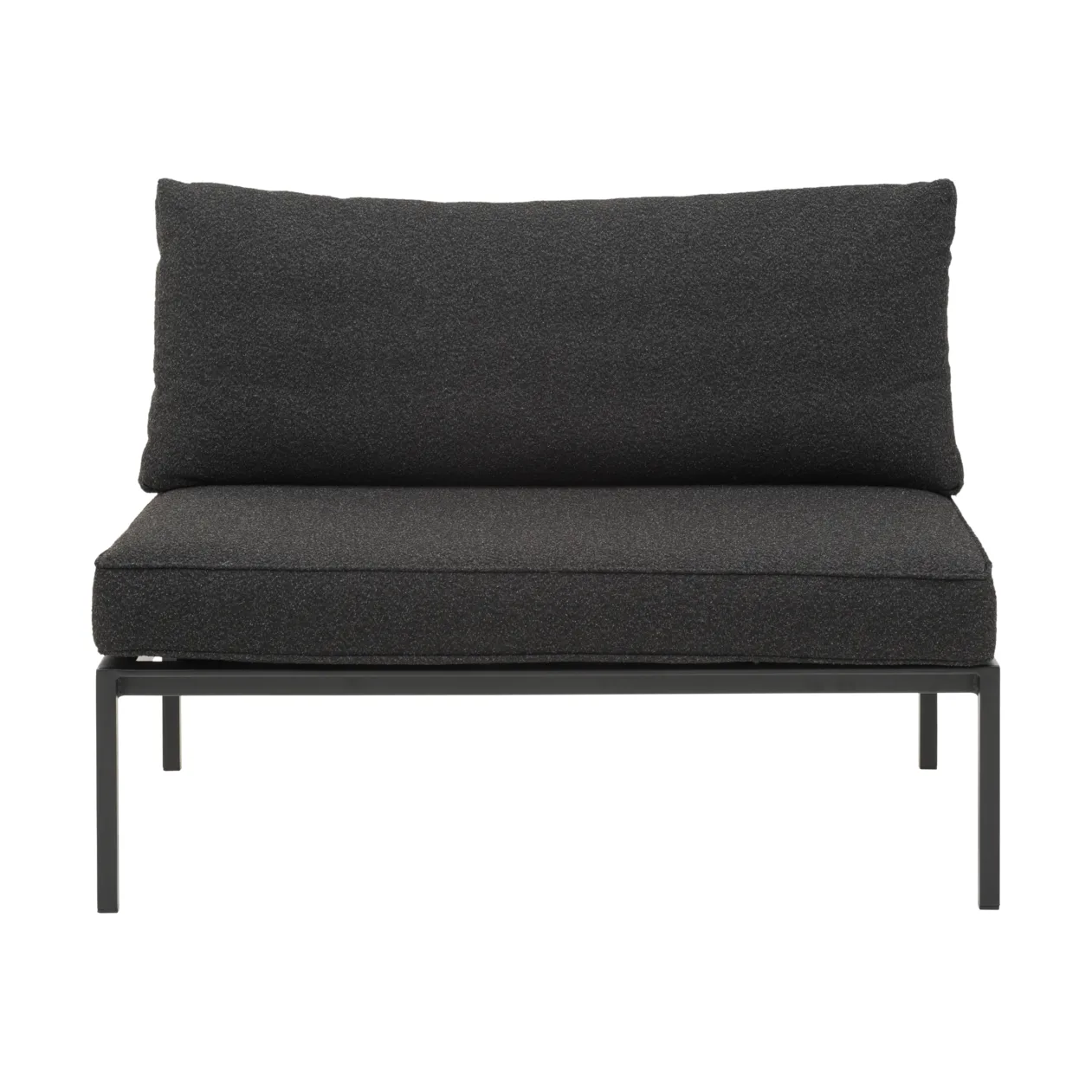 Sofa modułowa Upper, Czarny-teddy black, część środkowa Brafab