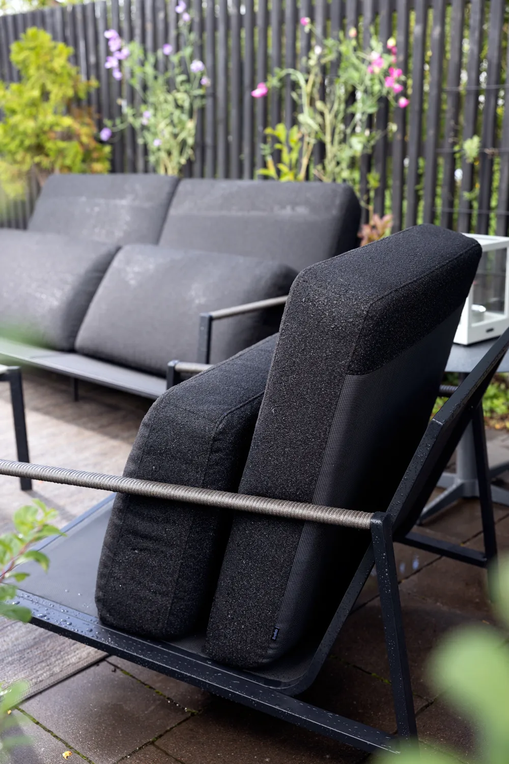 Sofa Naos, Czarny-teddy black, 2,5-miejscowa Brafab