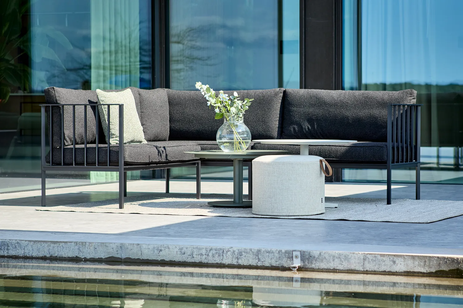 Sofa narożna Upper, Czarny-teddy black Brafab