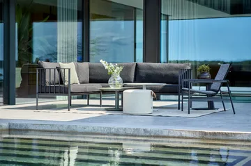 Sofa narożna Upper - Czarny-teddy black - Brafab