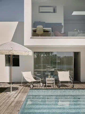 Stolik boczny Poul Table - White-off white, 72x44 cm - Brafab