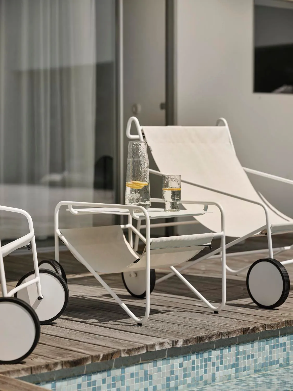 Stolik boczny Poul Table, White-off white, 72x44 cm Brafab