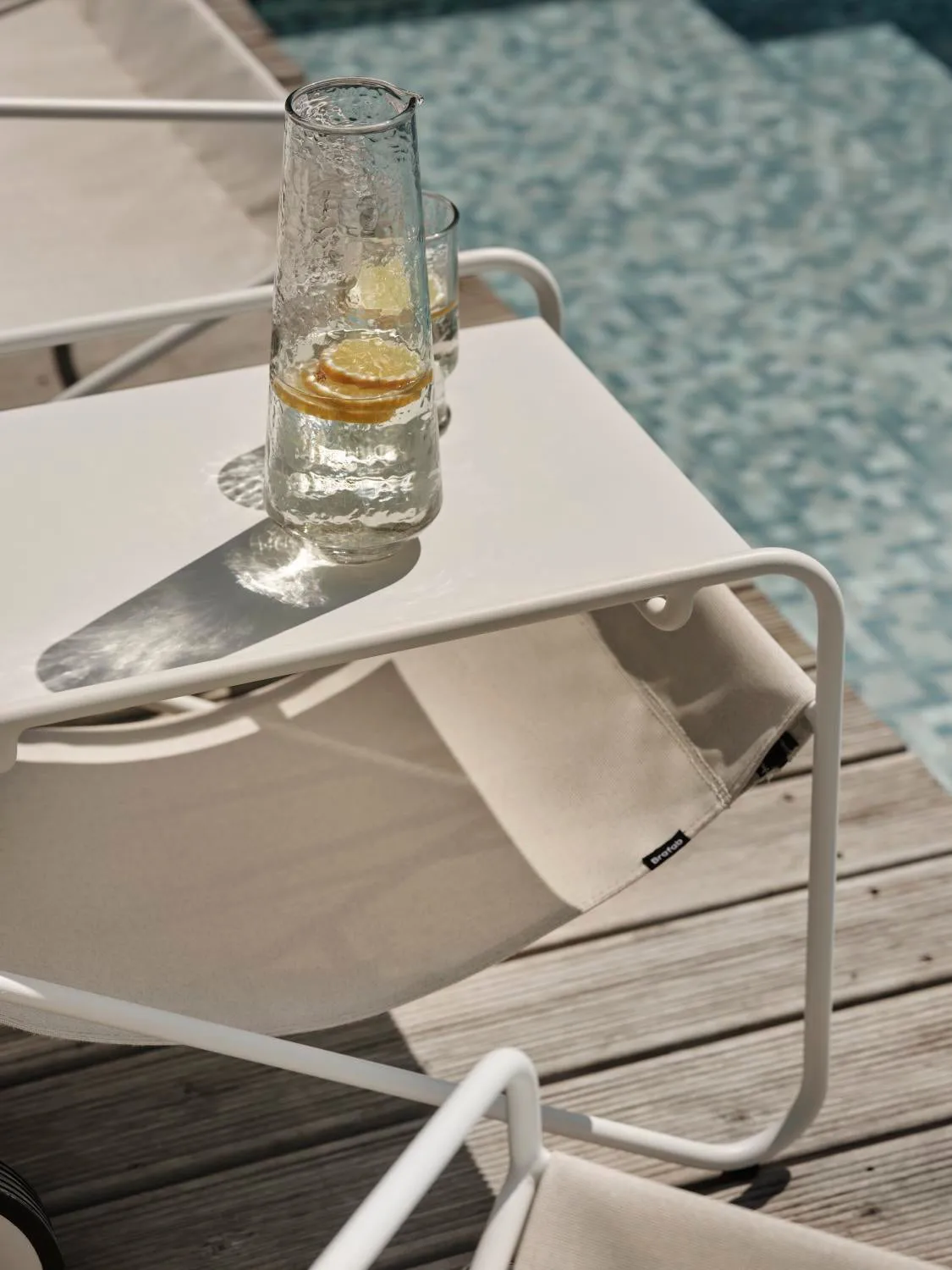 Stolik boczny Poul Table, White-off white, 72x44 cm Brafab