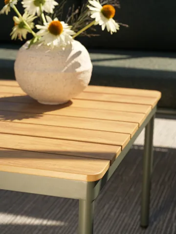 Stolik kawowy Reno - Nordic green-natural wood, 110x70 cm - Brafab